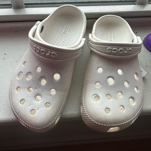 Girls white crocs